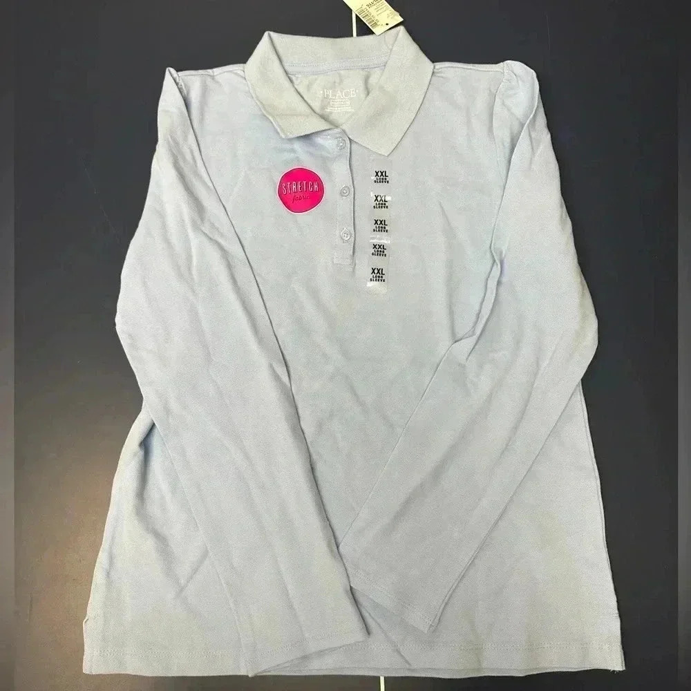 Children’s Place blue collared long sleeve shirt size XXL